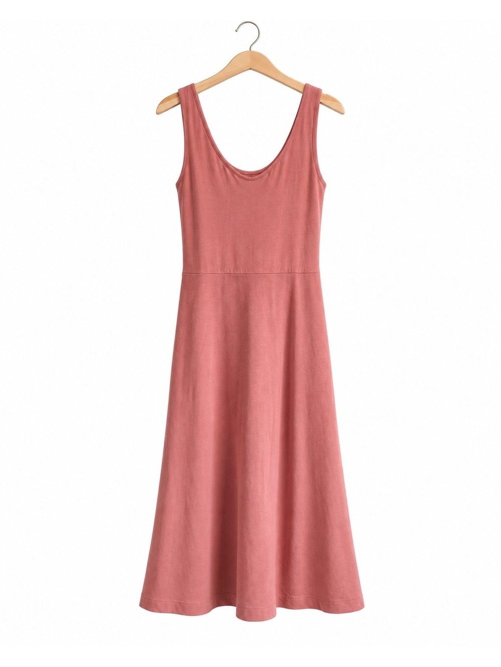 APT 9 Dusty Rose Tie Waist Midi Dress Size M Sleeveless Soft Knit
